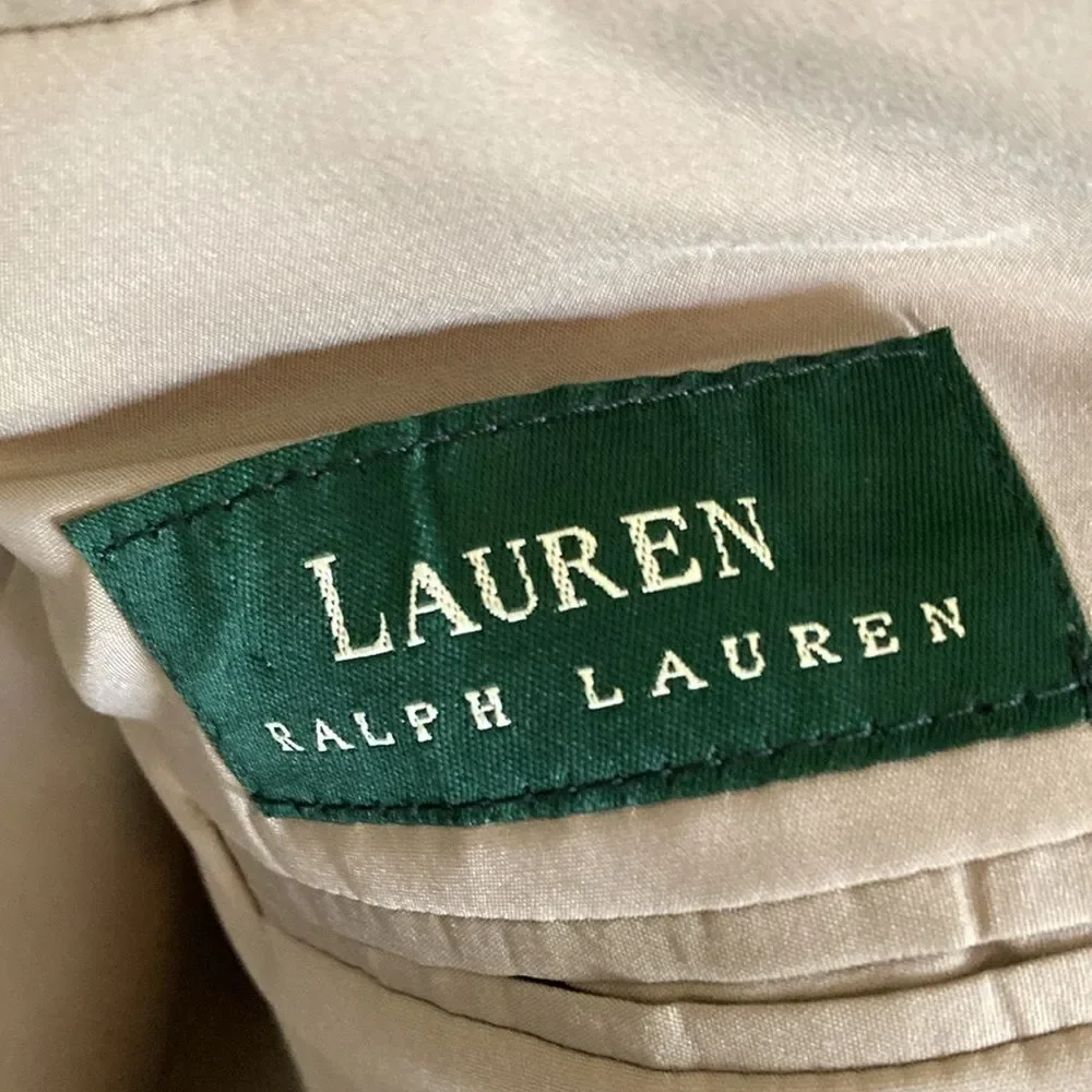 Lauren Ralph Lauren Mens Sport Coat Blazer 40S Brown Tattersall Wool‎